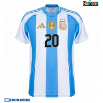 Camisa de Futebol Argentina Alexis Mac Allister #20 Equipamento Principal Copa America 2024 Manga Curta